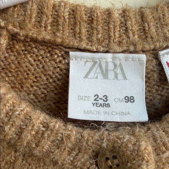 Zara Camel Ruffle Cardigan - Picture 2 of 12